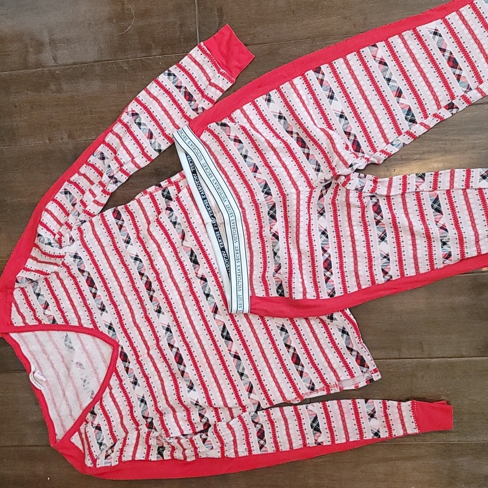 Victoria's Secret Holiday Waffle Knit PJ Set